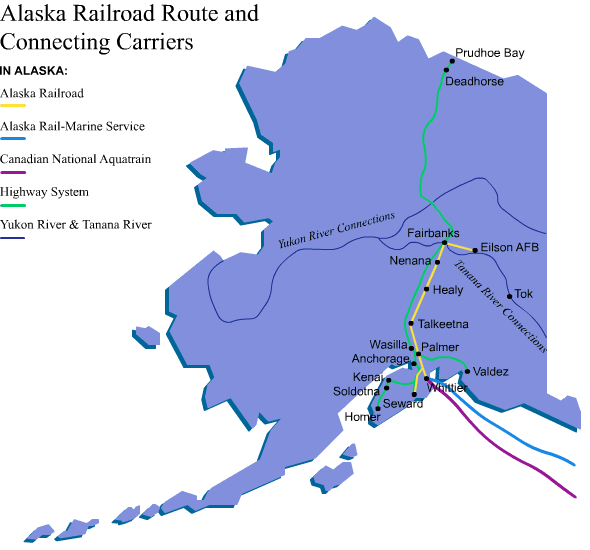 Alaska Railroad Map Pdf Freight Routes | Alaska Railroad